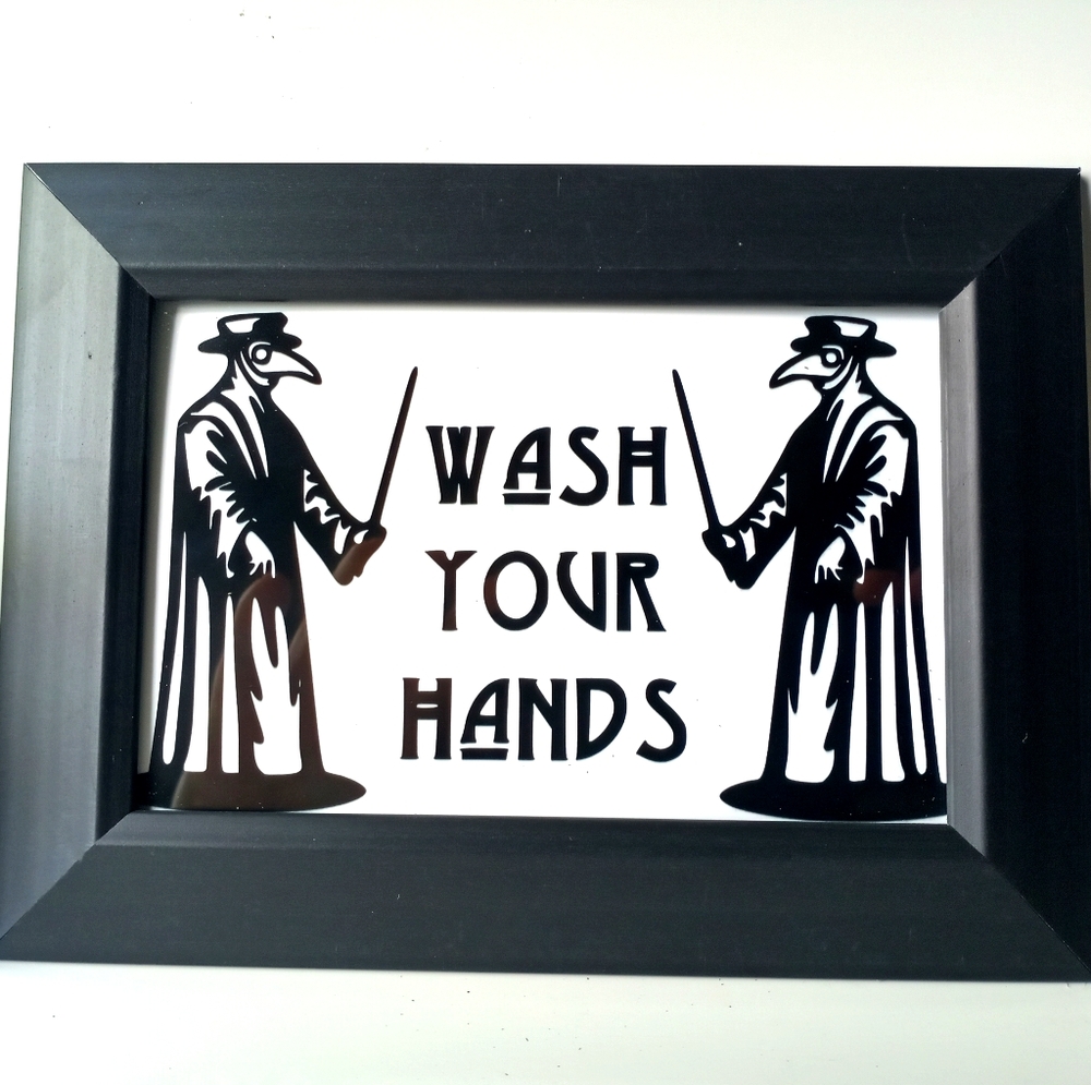 Plague Doctor Comedy Home Decor Restroon Washroom Bathroom Home Decor Accent Art - Picture 6 of 7